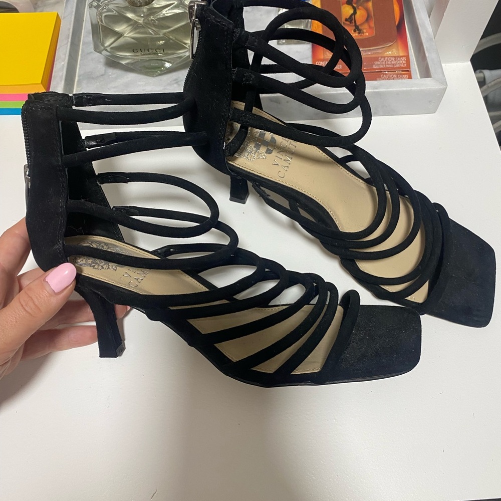 Elegant Black Strappy Heels